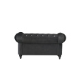 European classical high quality upholstery black velvet chesterfield KD sofa for home furniture set couch